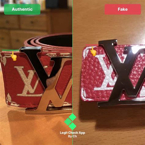 louis vuitton x supreme belt real vs fake|how to check if Louis Vuitton is real.